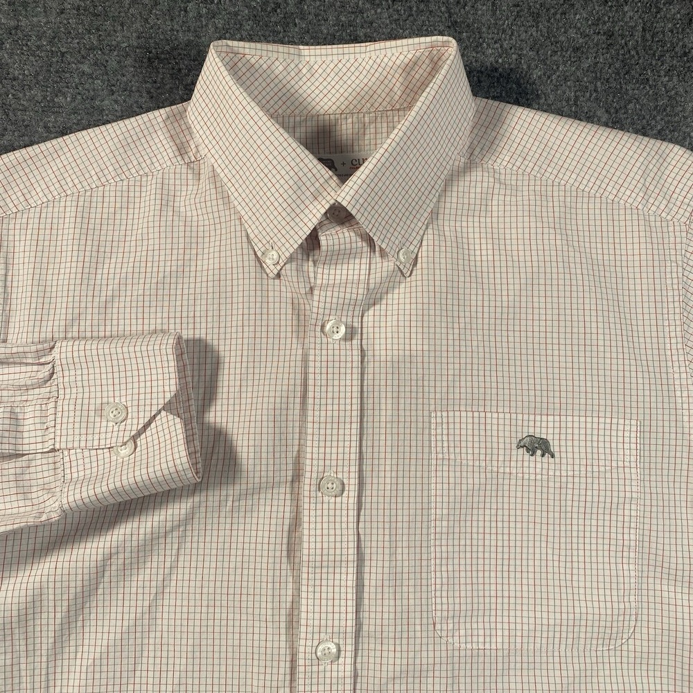 Onward Reserve + Cure Childhood Cancer Long Sleeve Check Button Shirt Mens M